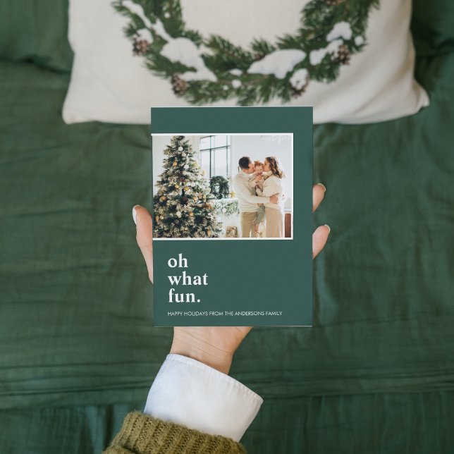 Modern Green With Photo And Oh What Fun (Creator Uploaded)