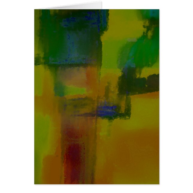 Modern Green Yellow Abstract (Front)