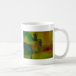 Modern Green Yellow Abstract Coffee Mug