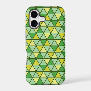 Modern Green Yellow Triangle Geometric Pattern