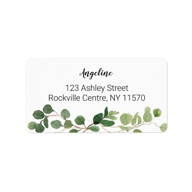 Modern Greenery Address Label (Front)