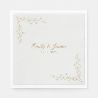 Modern Greenery Eucalyptus Wedding Bridal Shower N Napkin