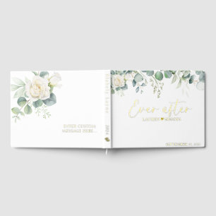 Modern Greenery Floral Bridal wedding guest book 
