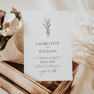 Modern Greenery Minimal Wedding Invitation