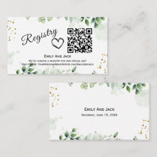 Modern Greenery QR Code Enclosure Invitation