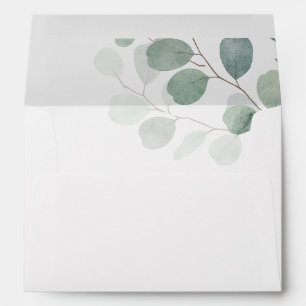 Modern Greenery Spring Wedding Invitation Envelope