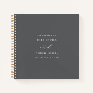 Modern Grey and Ivory Wedding Guest Book