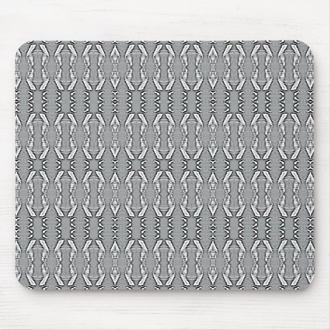 Modern Grey And White Bars Pattern Mouse Pad (Front)