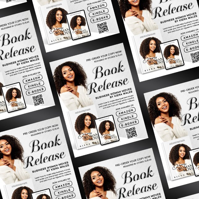 Modern Grey Author Flyer Book Launch Release (Creator Uploaded)