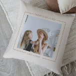 Modern Grey  & Beige | Family Photo | Home Gift Th Throw Pillow<br><div class="desc">Modern Grey & Beige | Family Photo | Home Gift Pillows make for thoughtful and practical gifts, offering comfort and relaxation to the recipient. Here's a description of pillows as a gift: Give the gift of ultimate comfort and relaxation with these luxurious pillows. Crafted with the finest materials, these pillows...</div>