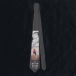Modern Grey Best Dad Ever Father`s Day 2 Photos Tie<br><div class="desc">Modern Grey Best Dad Ever Father`s Day 2 Photos neck tie. White typography on a grey background with 2 photos - add your photos. You can change any text on the tie. A perfect gift for a dad,  new dad or grandfather on Father`s Day.</div>
