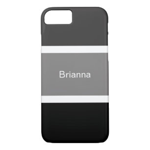 Modern Grey Black And White Stripes Case-Mate iPhone Case