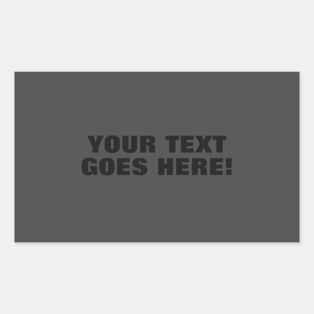 Modern Grey Bold Minimalist Professional Your Text Sticker (Front)