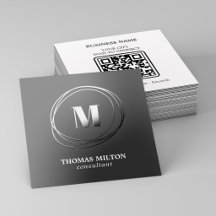 Modern Grey Bold Monogram