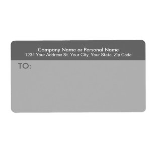 Modern Grey Business Mailing Label