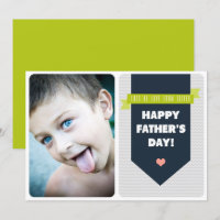 Modern Grey Chevron Photo Father's Day