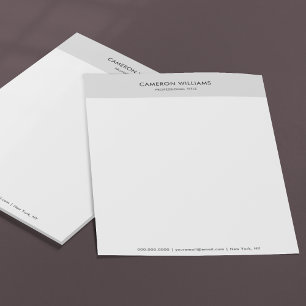 Modern Grey Colour Block Thank You Job Interview Letterhead