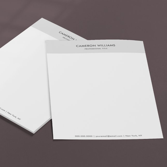 Modern Grey Colour Block Thank You Job Interview Letterhead (Modern Gray Color Block Thank You Job Interview Letterhead
)
