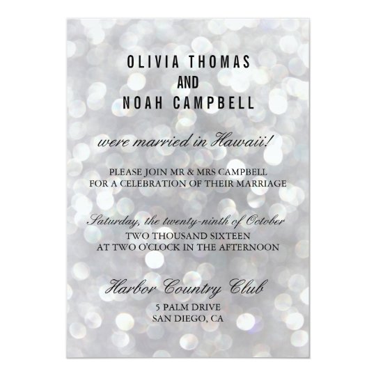 Modern Grey Elegant Post Wedding Reception Card
