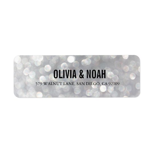 Modern Grey Elegant Wedding Return Address Labels