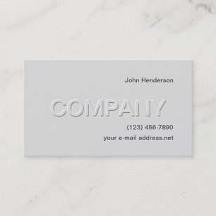 Modern Grey Embossed Business Card