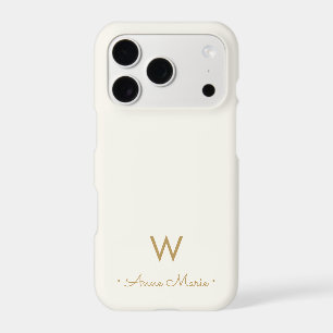 Modern Grey Gold Script Monogram