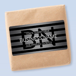 Modern Grey Gradient & Horizontal Black Stripes