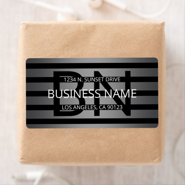 Modern Grey Gradient & Horizontal Black Stripes (Insitu)