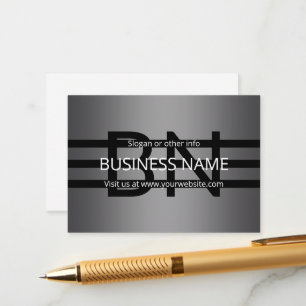 Modern Grey Gradient & Horizontal Black Stripes Enclosure Card