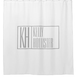 Modern Grey Initials & Name Logo