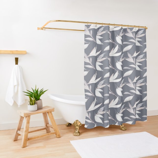 Modern Grey Leaf Botanical (Creator Uploaded)