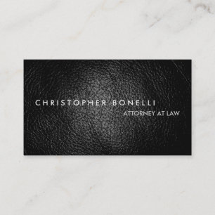 Modern Grey Leather Effect Plain Business Card