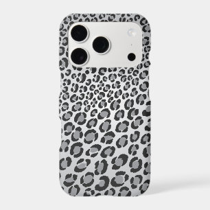 Modern Grey Leopard Ombre