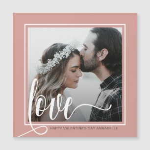 Modern Grey Love Script Photo Valentine's Day