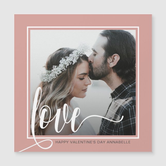 Modern Grey Love Script Photo Valentine's Day (Front)