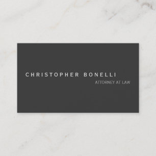 Modern Grey Minimal Simple Plain Business Card