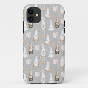 Modern Grey Neutral Gnome Christmas Pattern Case-M iPhone 11 Case