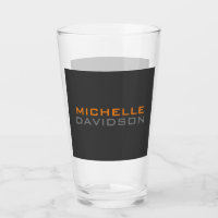 Modern Grey Orange Bold Text Minimalist Elegant