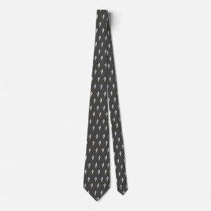Modern Grey Penguin Animal Lover's Work Tie