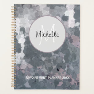 Modern Grey Pink Circles Geometric Personalize    Planner