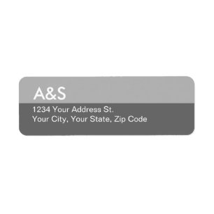 Modern Grey Return Address Labels