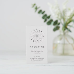 Modern Grey Spiral Dot Elegant Business Card