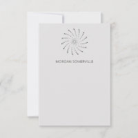 Modern Grey Spiral Dot Elegant