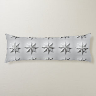 Modern Grey Star Body Pillow