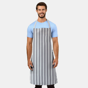 Modern Grey Stripe BBQ Kitchen Chef Apron