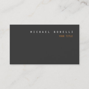 Modern Grey Stylish Professional Business Card
