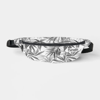 Modern Grey Tropical Nom du Motif Custom Travel