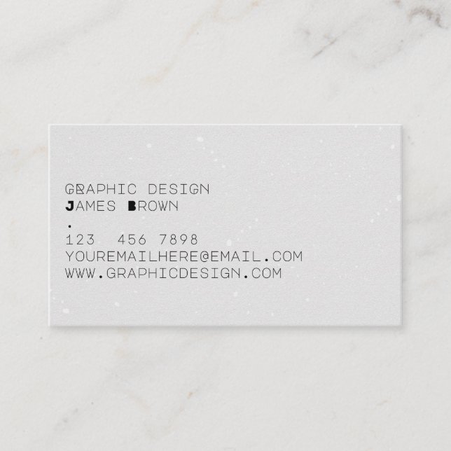 Modern Grey Typographical Simple Business Card (Front)