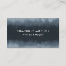 Modern Grey Watercolor Customizable Business Card