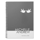 Modern Grey White Wedding Guest Book Organizer